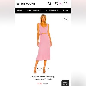 Sold out. Lovers and Friends Malone Dress in Peony. Size M. New without tags.